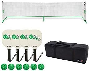 img 4 attached to 🥒 Complete Pickleball Set: GSE Games Expert Professional Portable Set with Net System, Paddles, Balls, and Carrying Case