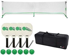 img 3 attached to 🥒 Complete Pickleball Set: GSE Games Expert Professional Portable Set with Net System, Paddles, Balls, and Carrying Case