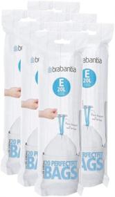 img 1 attached to 🗑️ Бренд Brabantia PerfectFit, пакеты для мусорного ведра, емкостью 20 литров ~20 штук в одном пакете (упаковка из 6 штук): надежное и удобное решение для вывоза мусора.