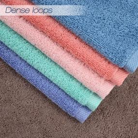 img 2 attached to Cleanbear Cotton Hand Towel Set 6-Pack: Ultra Soft, Lightweight and Quick-Dry Bathroom Towels with Assorted Colors - 13 x 29 Inches