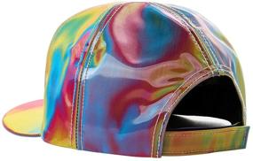 img 1 attached to 🌈 Future-ready: Marty McFly Cap with Rainbow-Colored Reflective Hat