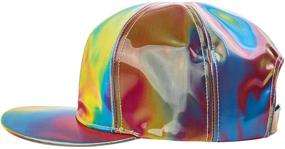 img 2 attached to 🌈 Future-ready: Marty McFly Cap with Rainbow-Colored Reflective Hat