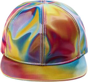 img 4 attached to 🌈 Future-ready: Marty McFly Cap with Rainbow-Colored Reflective Hat
