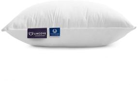 img 2 attached to 🛏️ Lincove Signature 800 Fill Power White Down Pillow - Made in Canada, King Size - Soft, 100% Natural, 500 Thread Count Cotton Shell - Premium Luxury Sleeping Pillow, 1 Pack