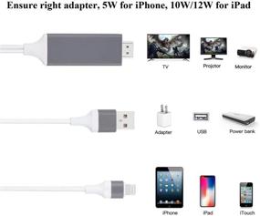 img 1 attached to 📱 Apple MFi Certified Lightning to HDMI Cable Adapter for iPhone to TV - 1080P Digital AV Adapter Sync Screen HDTV Cable Connector Compatible with iPhone 12 11 XS XR X 8 7, iPad to TV, Projector, Monitor