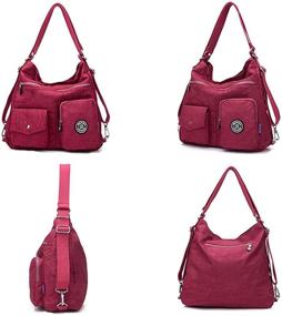img 2 attached to 👜 Стильный и вместительный: Рюкзак на плечо KARRESLY для женских сумок - комбинированный набор сумок и кошельков.