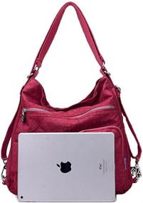 img 3 attached to 👜 Стильный и вместительный: Рюкзак на плечо KARRESLY для женских сумок - комбинированный набор сумок и кошельков.