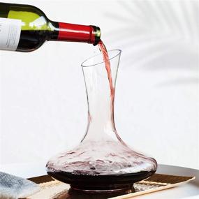 img 1 attached to BTaT 40 oz Wine Decanter - Elegant Wine Carafes and Decanters for Perfect Aeration - Ideal Wine Gift
