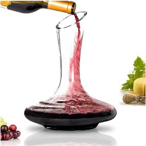 img 4 attached to BTaT 40 oz Wine Decanter - Elegant Wine Carafes and Decanters for Perfect Aeration - Ideal Wine Gift