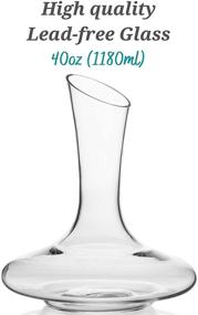 img 3 attached to BTaT 40 oz Wine Decanter - Elegant Wine Carafes and Decanters for Perfect Aeration - Ideal Wine Gift