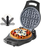 🧇 premium 8 inch belgian waffle maker with non-stick surfaces - aigostar 900w waffle irons, temperature control, 4 slice, black логотип