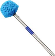 🥥 coconut cobweb duster with pole: efficient ceiling fan and outdoor cleaning tool with medium stiff bristles and 6-feet stainless steel pole logo