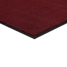 img 2 attached to 🖤 3X5 Red/Black Amazon Basics Cut-Pile Polypropylene Commercial Carpet Vinyl-Backed Mat