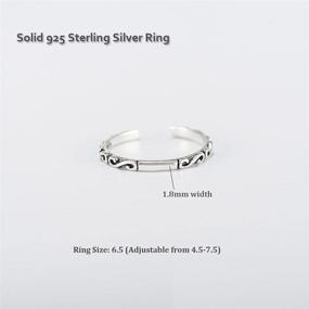 img 3 attached to 💎 Sterling Adjustable Resizable Infinity Stacking Women's Jewelry: Elevate Your Style!