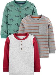 img 4 attached to Carter's Simple Joys Baby 3-Pack Long Sleeve Shirts: Classic Comfort for Your Little One