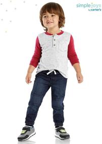 img 3 attached to Carter's Simple Joys Baby 3-Pack Long Sleeve Shirts: Classic Comfort for Your Little One