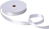 🎀 jillson roberts bulk double faced satin ribbon - 1" width, 100 yard spool, available in 20 vibrant colors, white (bfr1024) logo
