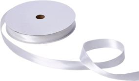 img 2 attached to 🎀 Jillson Roberts Bulk Double Faced Satin Ribbon - 1" Width, 100 Yard Spool, Available in 20 Vibrant Colors, White (BFR1024)