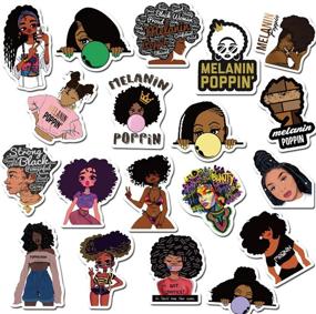img 1 attached to 🏾 Melanin Poppin Stickers 50PCS - Inspire with Style and Resilience, Laptop and Water Bottles Decals"