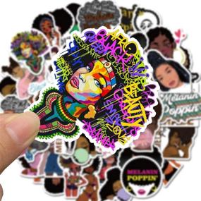 img 2 attached to 🏾 Melanin Poppin Stickers 50PCS - Inspire with Style and Resilience, Laptop and Water Bottles Decals"