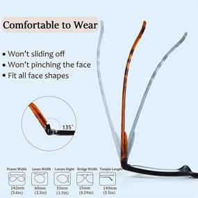 img 1 attached to Shield Your Eyes from Digital Strain: LUFF 4PACK Anti-Blue-Light Reading Glasses for Women and Men