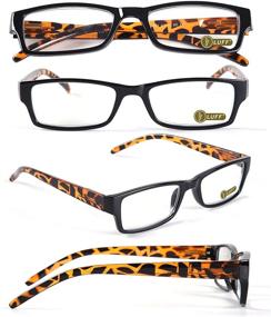 img 4 attached to Shield Your Eyes from Digital Strain: LUFF 4PACK Anti-Blue-Light Reading Glasses for Women and Men