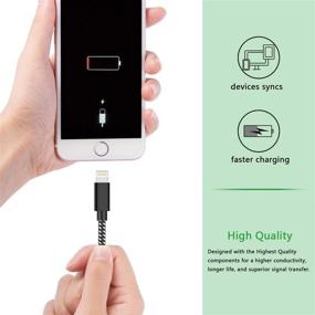 img 2 attached to ⚡ SHARLLEN Lightning Charging Cable for iPhone 11 - Industrial Grade Electrical