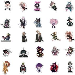 img 2 attached to 🎮 50pcs Danganronpa: Trigger Happy Havoc Game Stickers - Laptop, Computer, Bedroom, Skateboard, Motorcycle, Bicycle, Mobile Phone, Luggage, Guitar Decals - DIY Decal Set for Kids, Teens (Danganronpa)