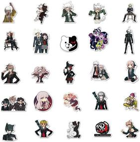 img 1 attached to 🎮 50pcs Danganronpa: Trigger Happy Havoc Game Stickers - Laptop, Computer, Bedroom, Skateboard, Motorcycle, Bicycle, Mobile Phone, Luggage, Guitar Decals - DIY Decal Set for Kids, Teens (Danganronpa)