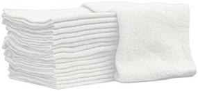 img 1 attached to 🛠️ 25 Pack of New Auto-Mechanic Shop Towels - 100% Cotton, Commercial Grade, Ideal for Garage, Auto Body Shop & Bar Mop (14x14 inches, White)