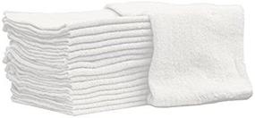 img 4 attached to 🛠️ 25 Pack of New Auto-Mechanic Shop Towels - 100% Cotton, Commercial Grade, Ideal for Garage, Auto Body Shop & Bar Mop (14x14 inches, White)