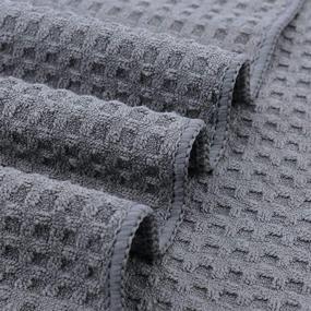 img 1 attached to 🧽 POLYTE Ultra Premium Microfiber Kitchen Dish Cloth Waffle Weave: 8 Pack of 12x12 in, Gray - Superior Cleaning and Absorbency!