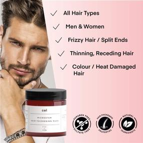 img 2 attached to Deep Conditioning Hair Mask with Cel Biotin, Argan Oil, Keratin for Dry Damaged Hair and Healthy Hair Growth - Ideal for Dry, Damaged, Thinning Hair - Promotes Thick, Smooth, Shiny Hair - Cruelty-Free, USA-Made - Suitable for Women & Men