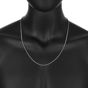 img 1 attached to Солидная цепочка с шариками из стерлингового серебра .925 - ожерелье или браслет, 1 мм до 5 мм.
