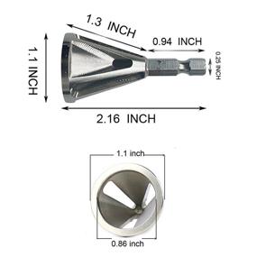 img 1 attached to Deburring External Chamfering Stainless Silver 1Pack Cutting Tools