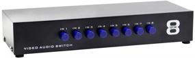 img 3 attached to 🎮 Panlong 8-Way AV Switch RCA Switcher: Simplify Your Entertainment Setup with 8 Inputs and 1 Output for DVD, STB, and Game Consoles