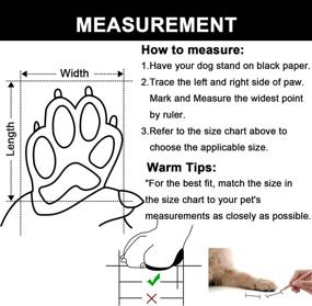 img 3 attached to 🐾ЧЕЛЛА Собачьи ботинки - Защита лап от горячего тротуара, дышащие и водонепроницаемые дождевые ботинки с противоскользящей подошвой - Регулируемые отражающие ремни - Комплект из 4-х штук для маленьких, средних и больших собак.