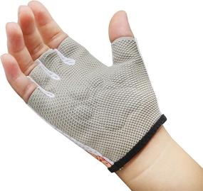 img 3 attached to 🧗 Children's Half Finger Climbing Gloves for Ages 1-10: Boys & Girls Gymnastics, Monkey Bars, Strong Grip Gloves for Scooters, Balance Boards, Biking, Fishing, and Outdoor Sports