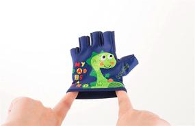 img 1 attached to 🧗 Children's Half Finger Climbing Gloves for Ages 1-10: Boys & Girls Gymnastics, Monkey Bars, Strong Grip Gloves for Scooters, Balance Boards, Biking, Fishing, and Outdoor Sports