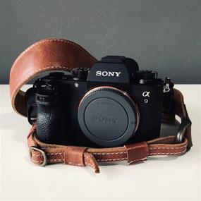 img 1 attached to Genuine Leather Camera Shoulder or Neck Strap - MegaGear SLR, DSLR Sierra Series