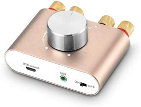 img 4 attached to 🔊 Nobsound Mini Bluetooth 5.0 Power Amplifier Review: Stereo Hi-Fi Digital Amp 2.0 Channel 50W×2 with AUX/USB/Bluetooth Input – Wireless Audio Receiver and PC Sound Card in Gold