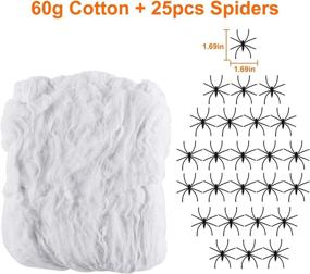 img 2 attached to 🕸️ GABOSS Halloween Stretch Spider Web with 25 Fake Spiders: Perfect Indoor & Outdoor Halloween Decorations"