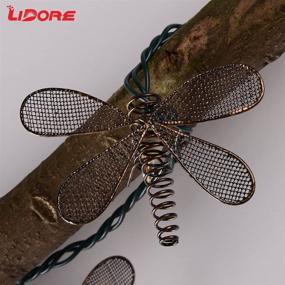 img 1 attached to 🌼 LIDORE Vintage Dragonfly String Lights: Stunning Outdoor and Indoor Decorative Lighting for Gardens and Summer Ambiance