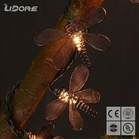 img 3 attached to 🌼 LIDORE Vintage Dragonfly String Lights: Stunning Outdoor and Indoor Decorative Lighting for Gardens and Summer Ambiance