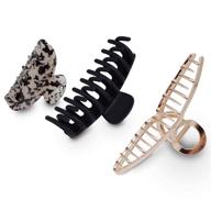 🎀 set of hair claw clips - women's and girls' hair accessories, tortoise shell hair claw clips for fine hair, stylish banana hair clips for thick hair, claw clips for styling logo