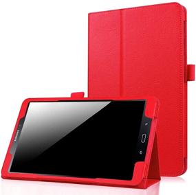 img 4 attached to 📱 EKVINOR Red PU Leather Folio Case for Galaxy Tab A 8.0 2017 T380/T385 - Stand Cover for Samsung Galaxy Tab A 8.0 Inch 2017 Release (SM-T380/SM-T385)