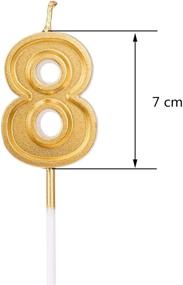 img 2 attached to 🎂 Qj-solar 2.76" Gold Number 18 Birthday Candles - 18th Cake Topper for Birthday Decorations