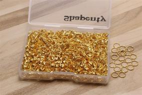 img 1 attached to 💍 Shapenty 1000PCS Gold Plated Iron Open Jump Rings Connectors Bulk for DIY Craft Earring Necklace Bracelet Pendant Choker Jewelry Making Findings and Key Ring Chain Accessories - Gold, 6mm: Enhance Your Jewelry Making with this Comprehensive Collection