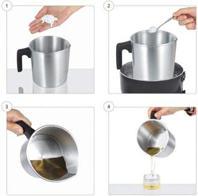 img 2 attached to 🕯️ PAFUWEI Candle Making Pouring Pot: 2 Pounds DIY Wax Melting Kit with Dripless Pouring Spout, Aluminum Construction and Heat-Resisting Handle