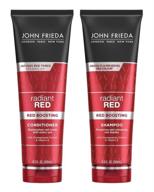 набор john frieda radiant red colour protecting duo: шампунь + кондиционер, 8.3 ж. унц - окончательный уход за волосами для ярких оттенков красного логотип